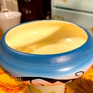Navajo Ceramic Pottery Bowl signed by Blkhorse Navajo
